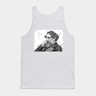 CHARLES DICKENS - ink portrait .1 Tank Top